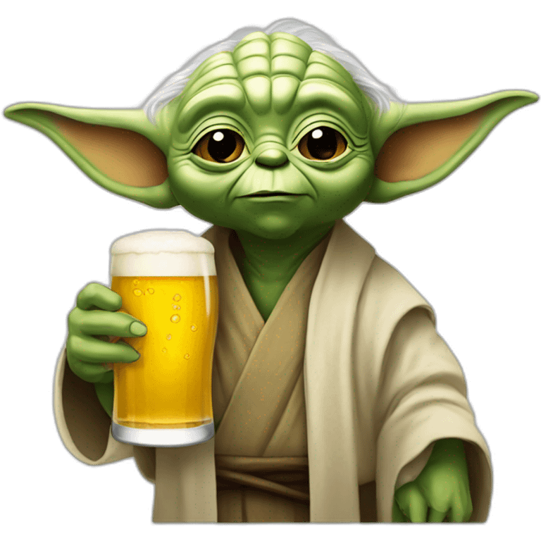 Yoda avec de la bière emoji