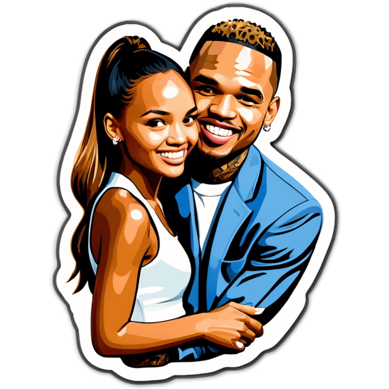 Photo Realistic Karrueche Tran with Chris Brown  emoji