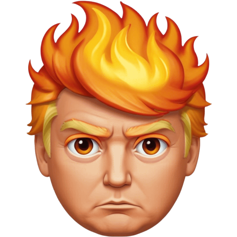 Donald Trump Flame hair emoji