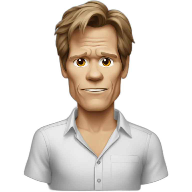 kevin-bacon cartoon wearing shirt emoji