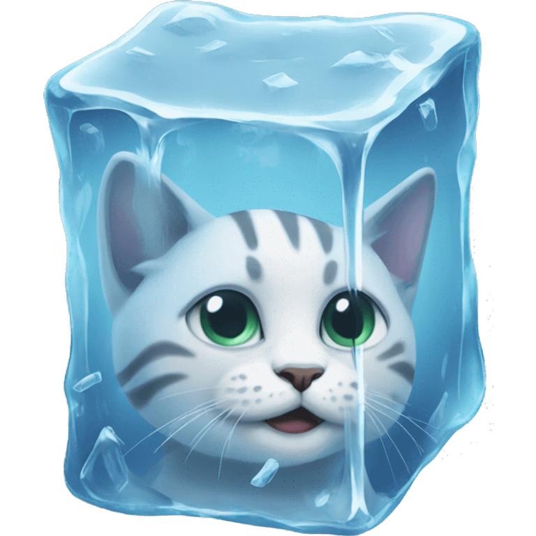 Ice cube cat emoji