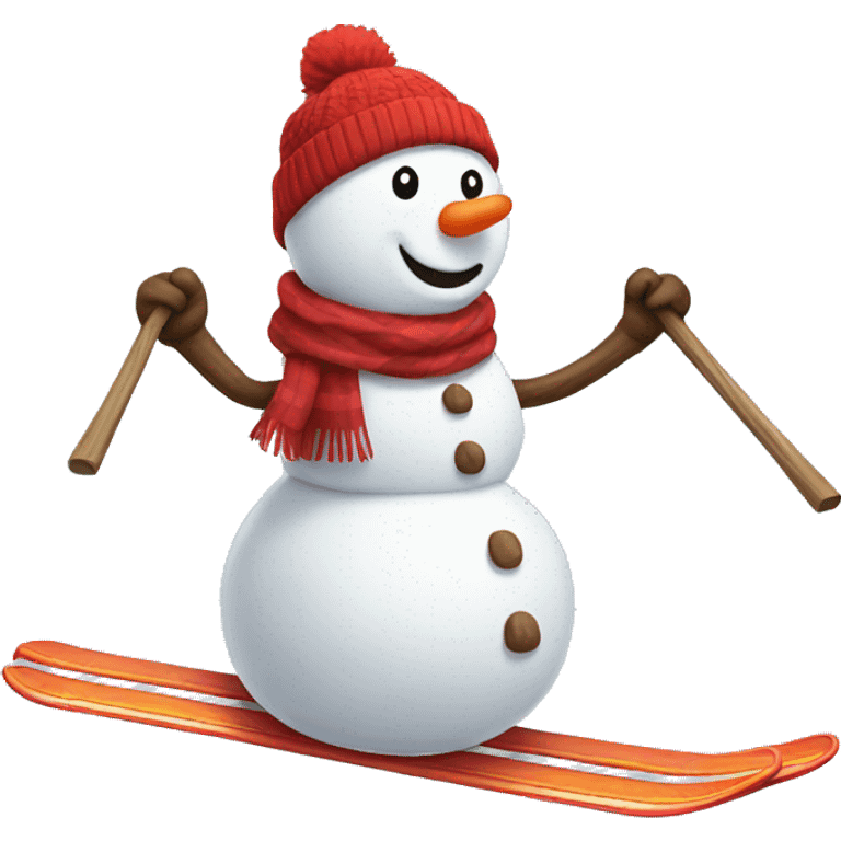 snowman skiing emoji