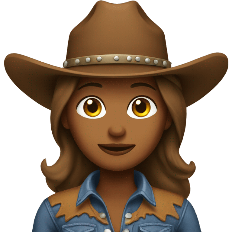 Brown cowgirl  emoji