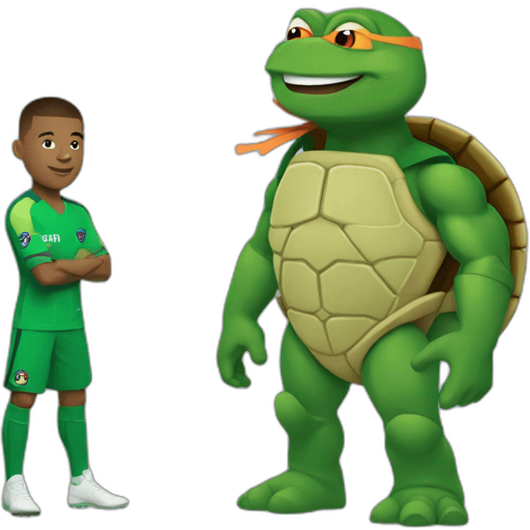 Mbappé with ninja turtle emoji