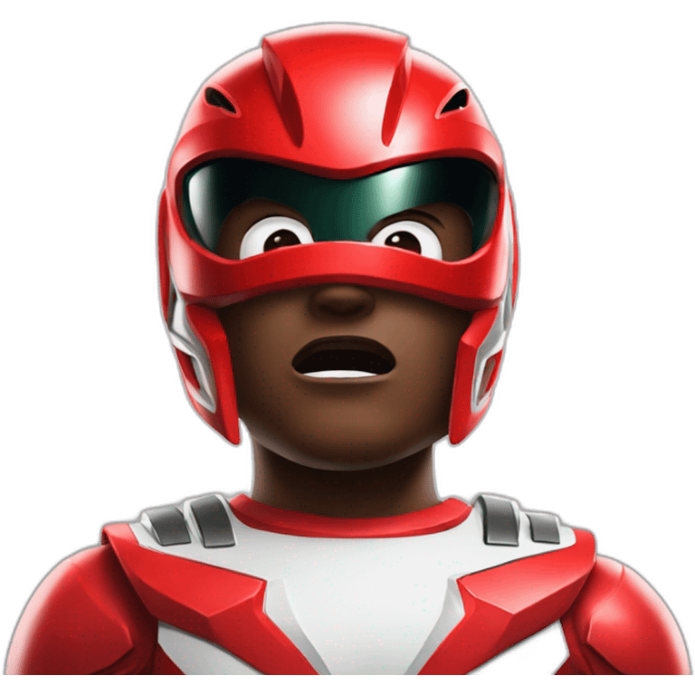 red power ranger confused emoji