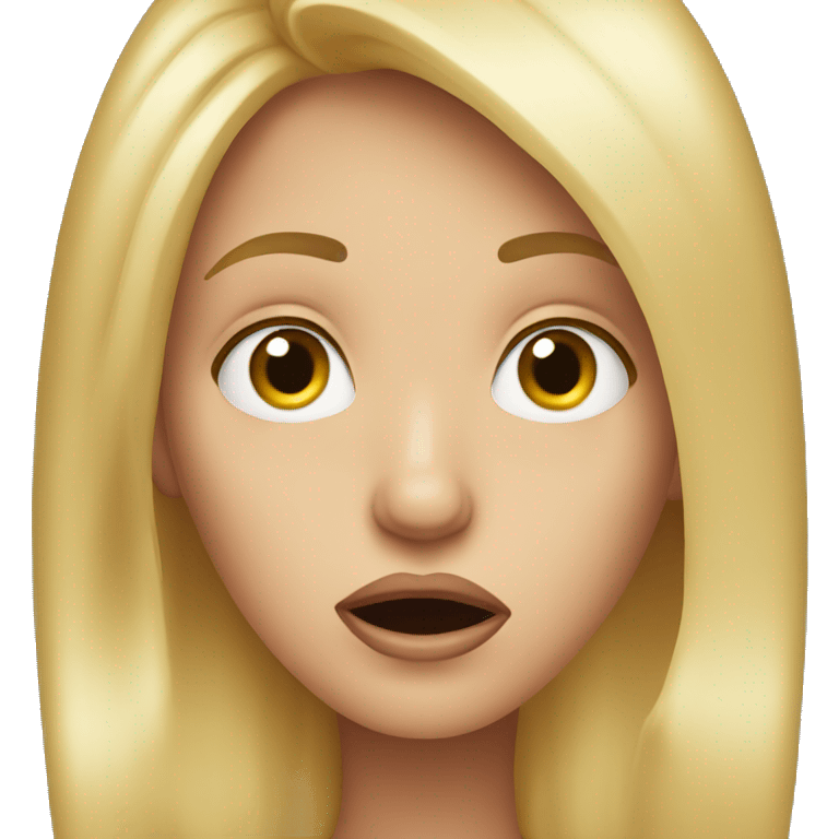 shocked blonde girl emoji