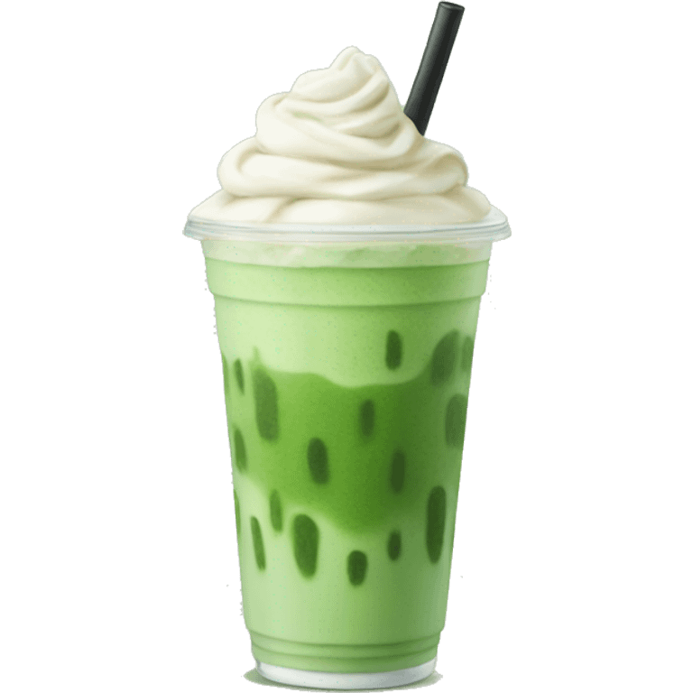 aesthetic iced matcha latte emoji