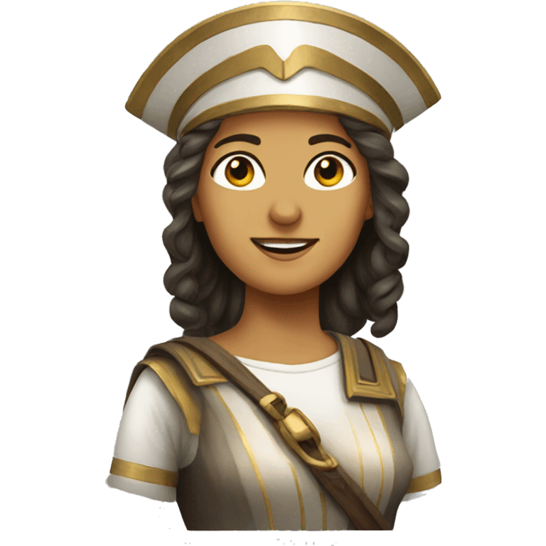 Ancient Greek female ship captain emoji