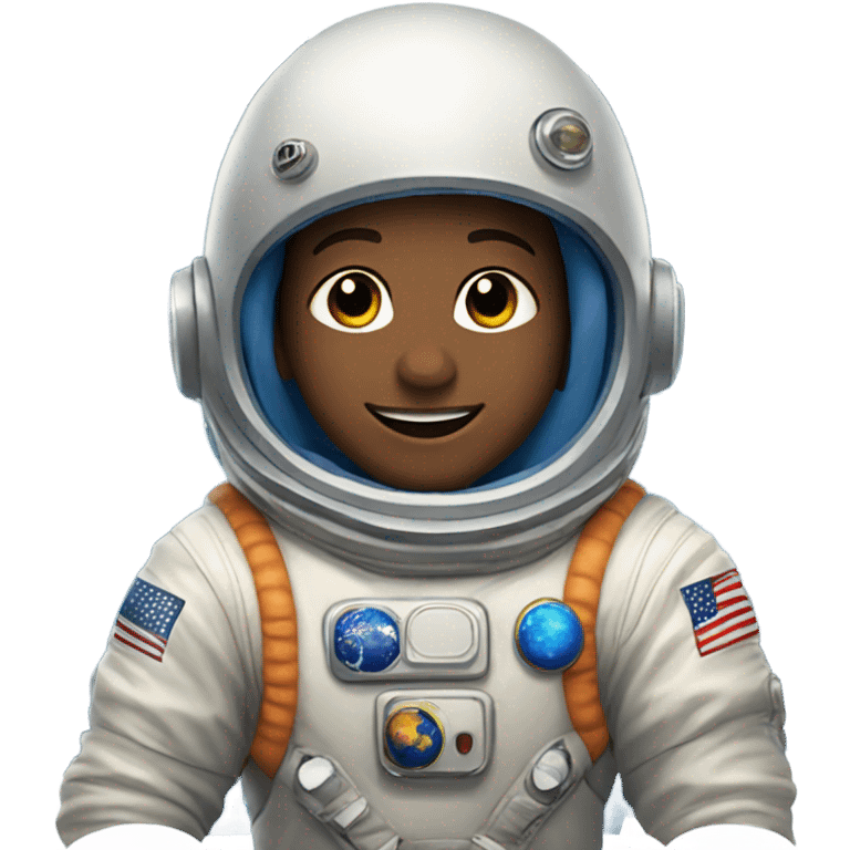 smiling boy in space emoji