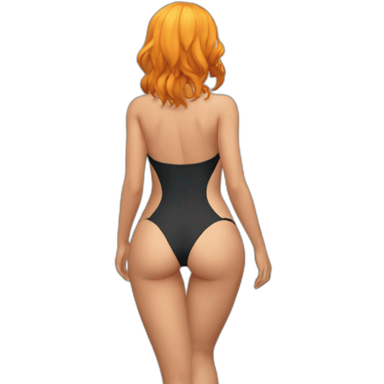 nami full body pawg swimsuit back shot emoji