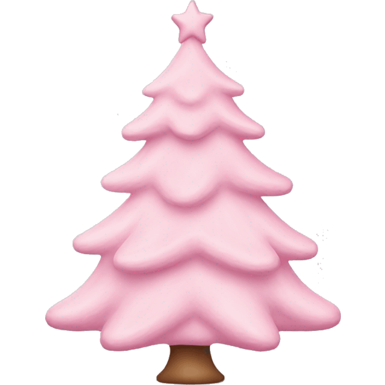 pastel pink christmas tree emoji