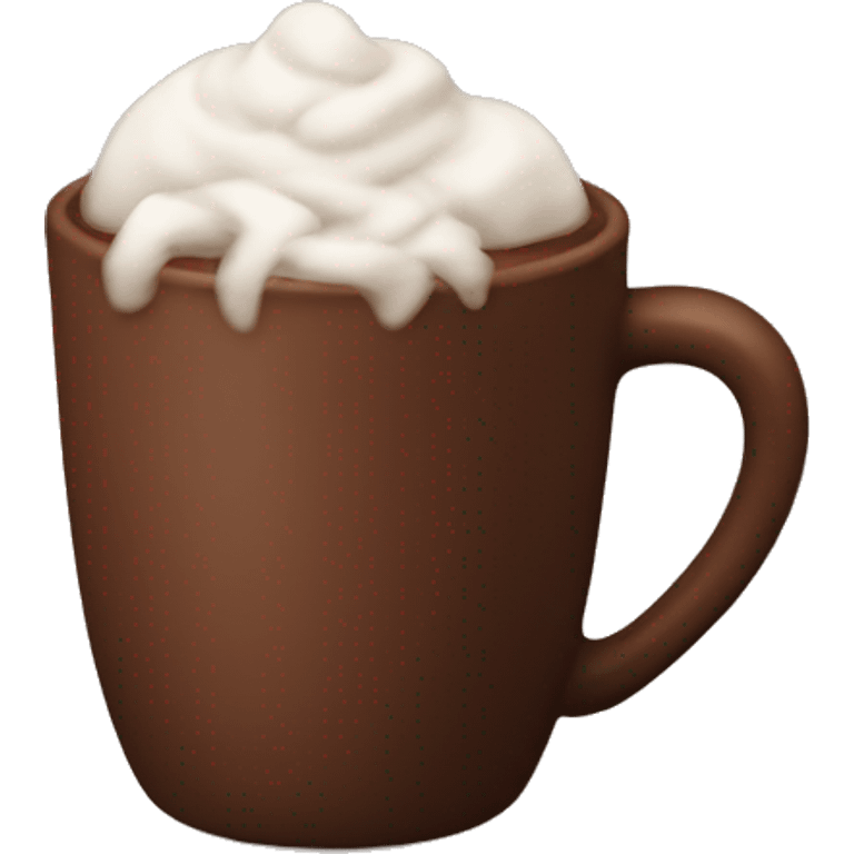 Brown cup of hot chocolate emoji