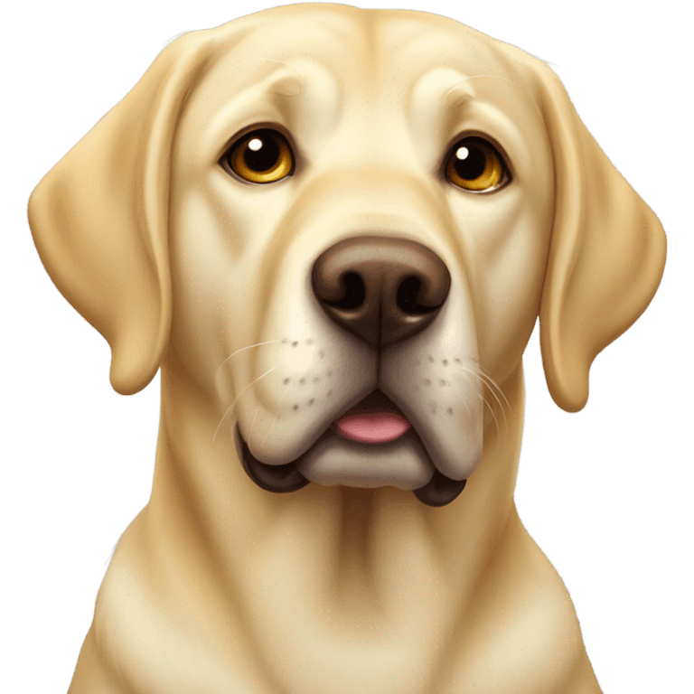 Make a female yellow lab emoji