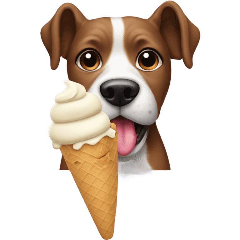 Dog eating ice cream  emoji