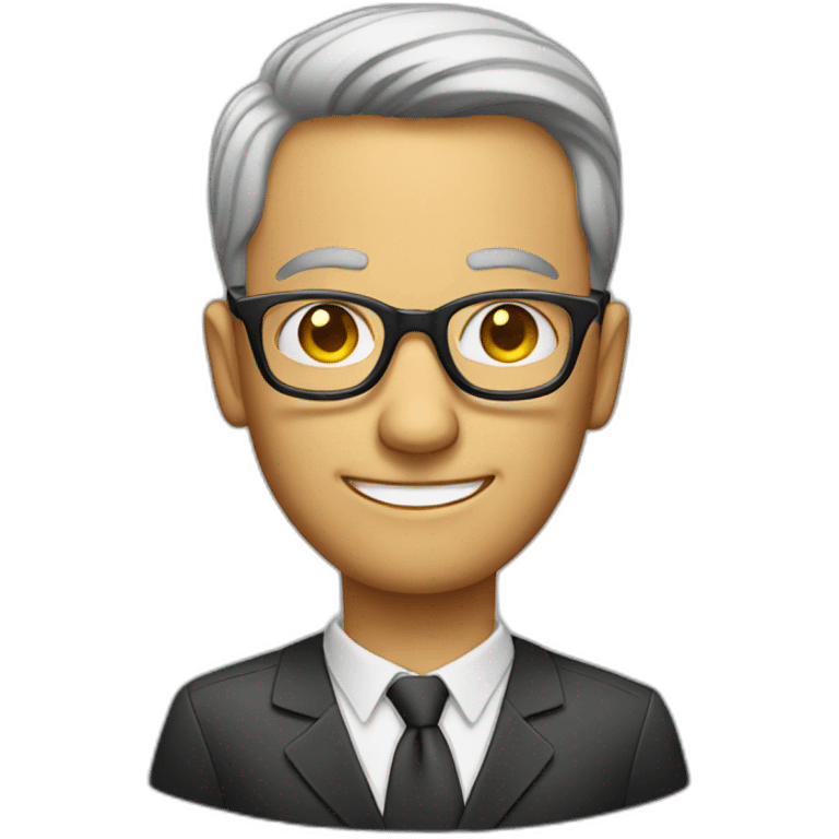 man with glasses making money emoji