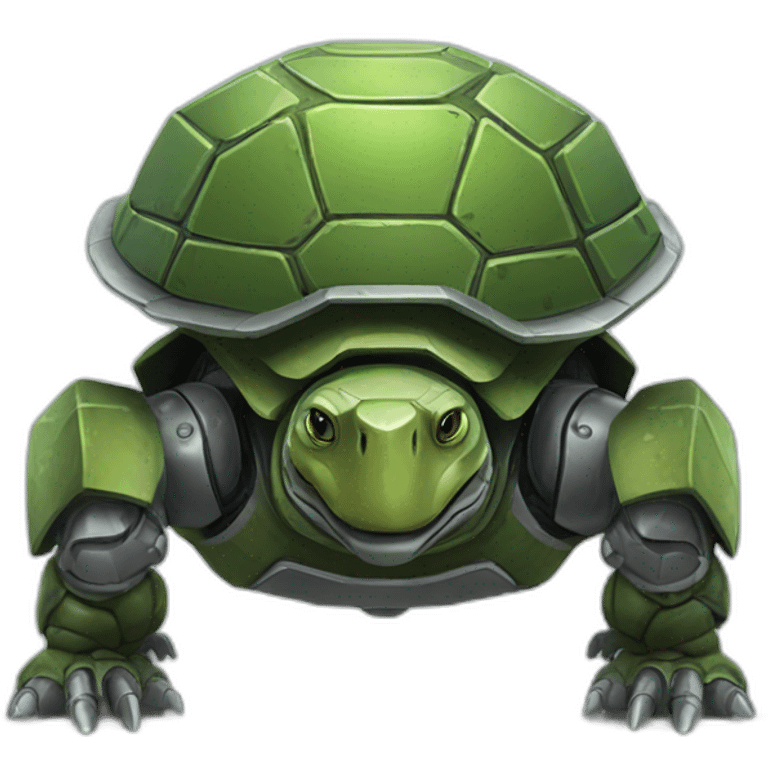 A robot armored turtle emoji