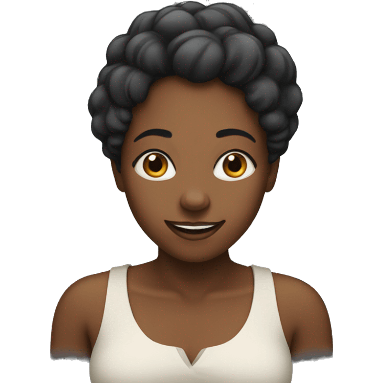 black woman happy emoji