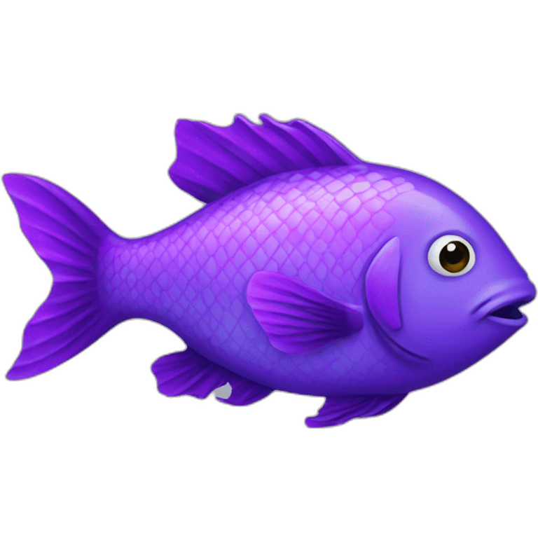 a purple fish emoji