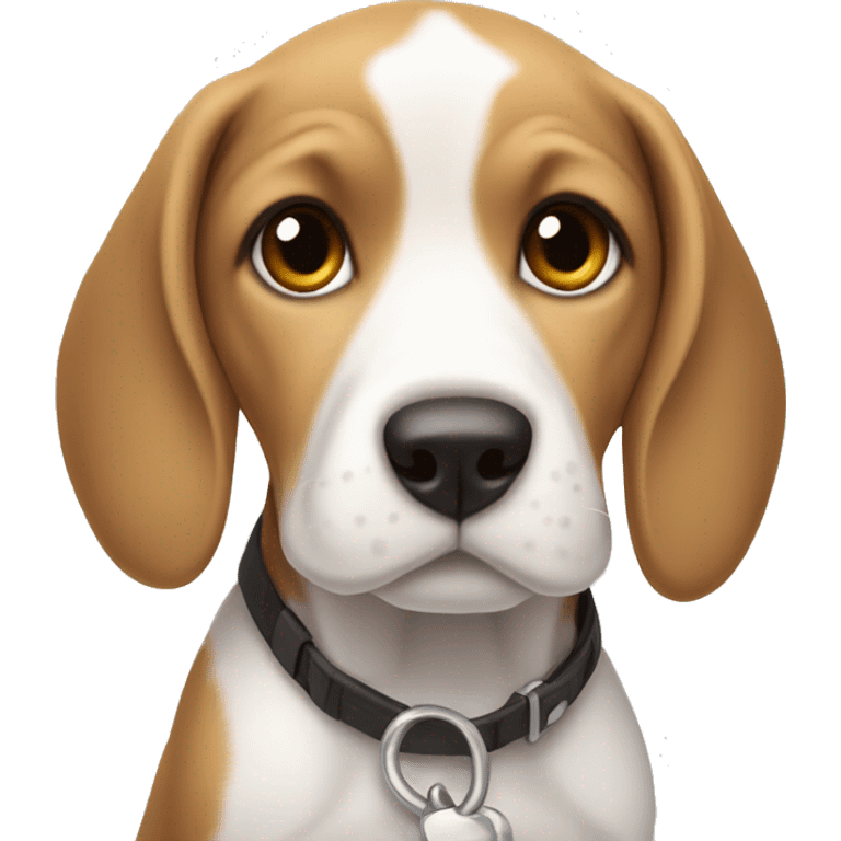 tan and white beagle puppy  emoji