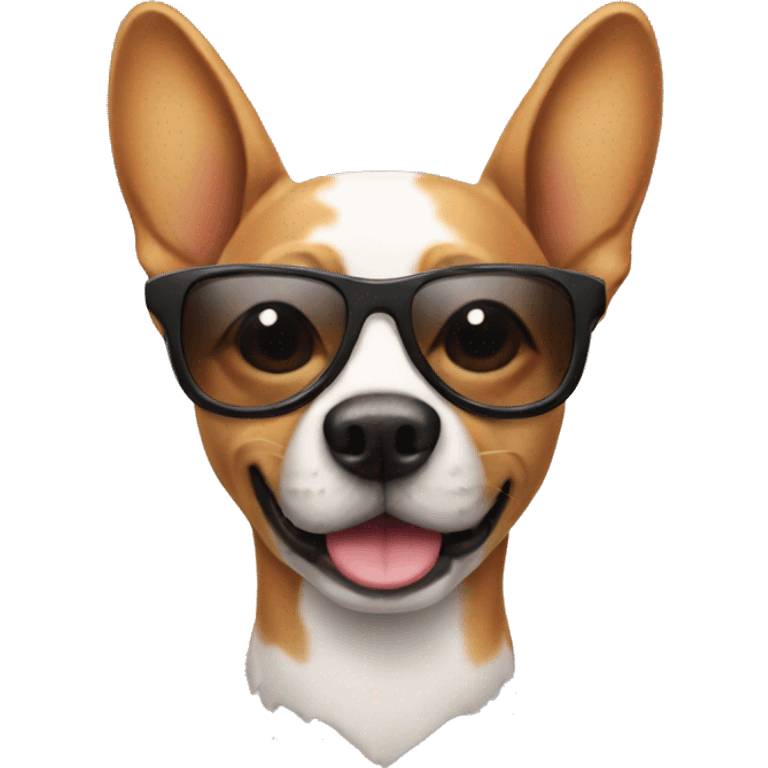 Dog with sunglasses emoji