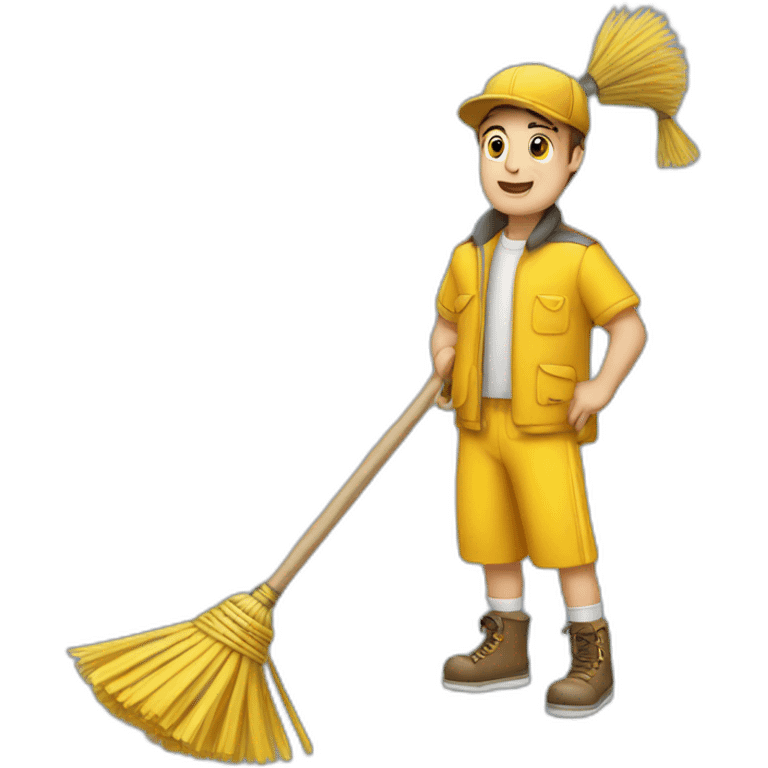 Ferris with broom emoji