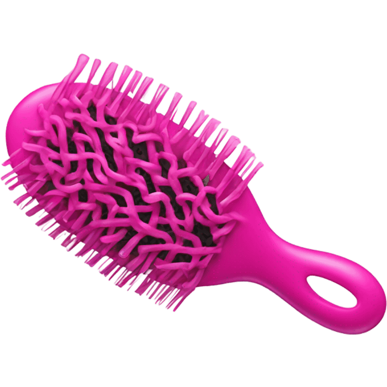 Pink detangling hair brush  emoji