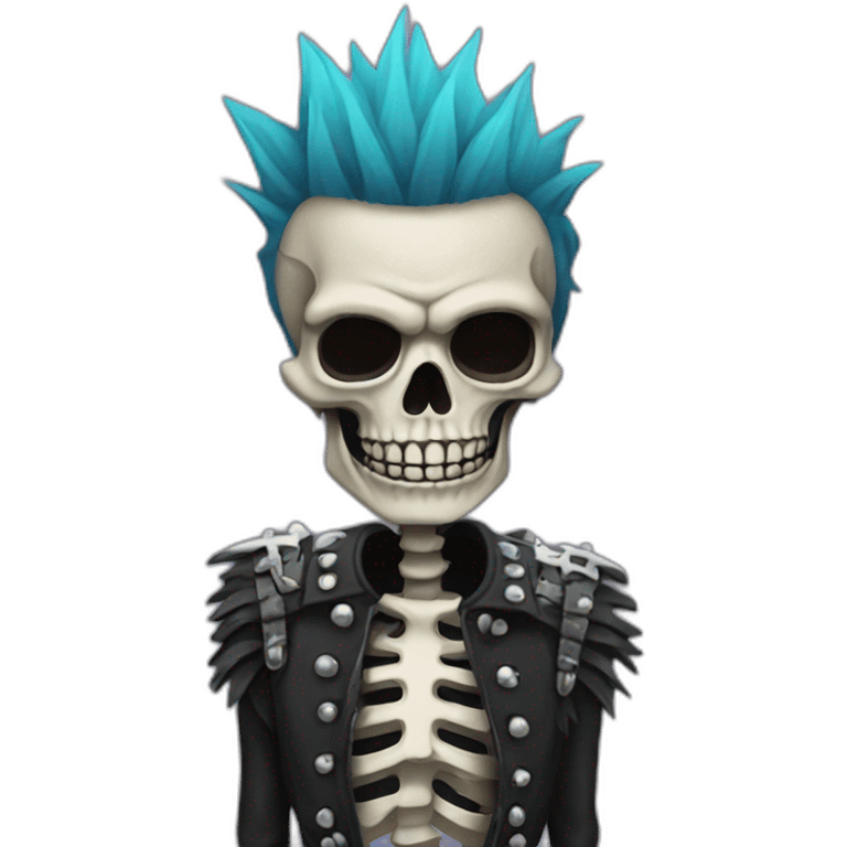 Punk skeleton emoji