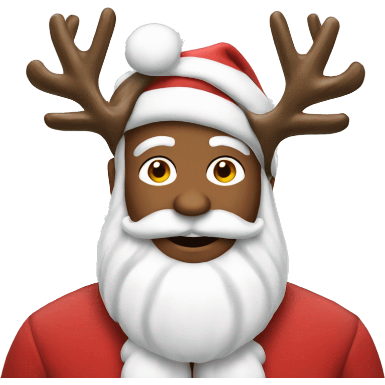 Santa on reindeer  emoji