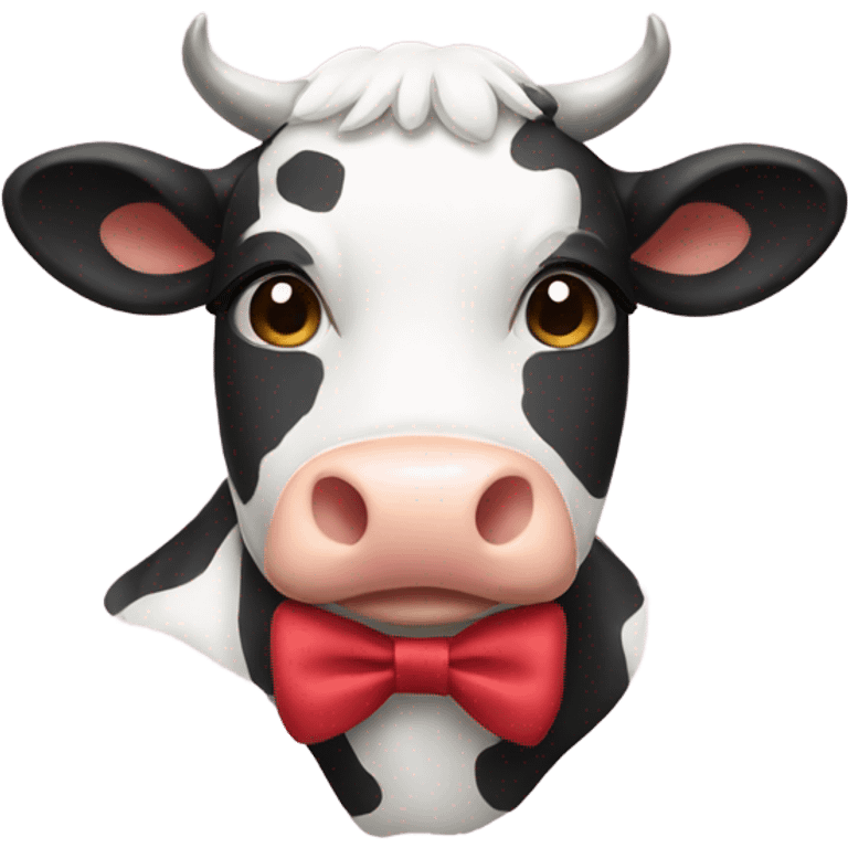 Cow wearing bow  emoji