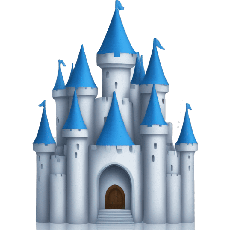 minimalist princess castle blue symetric emoji