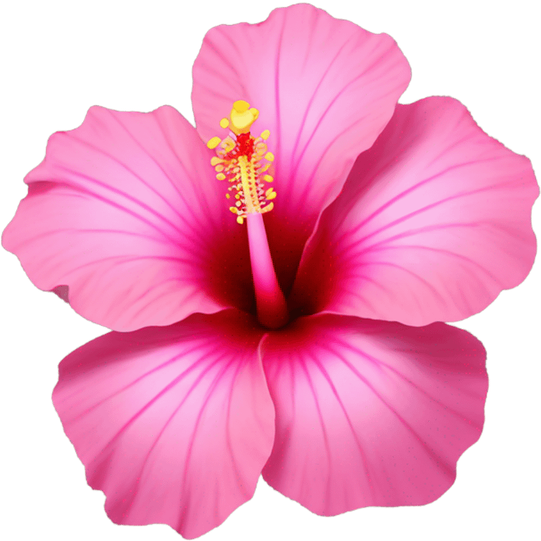 pink hibiscus emoji