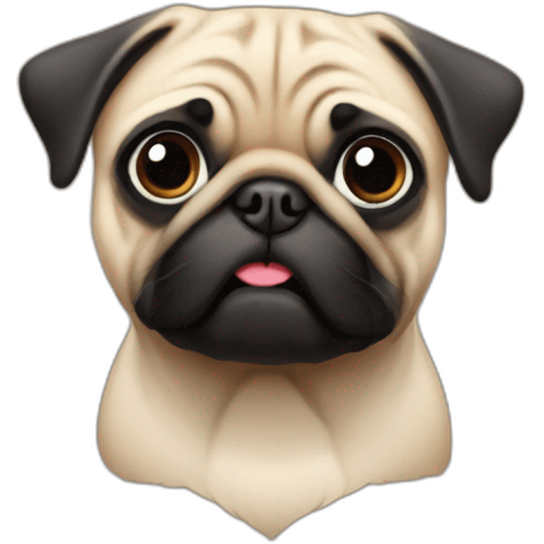 pug from gift box emoji