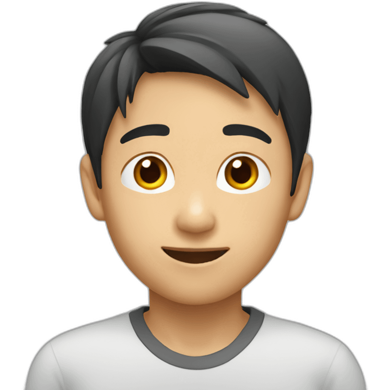 Asian boy in speedi emoji