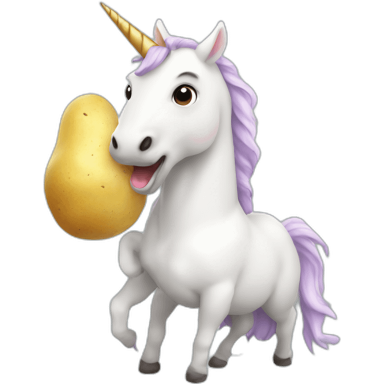 unicorn eating potato emoji