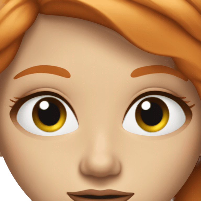 beautiful top model ginger girl  emoji