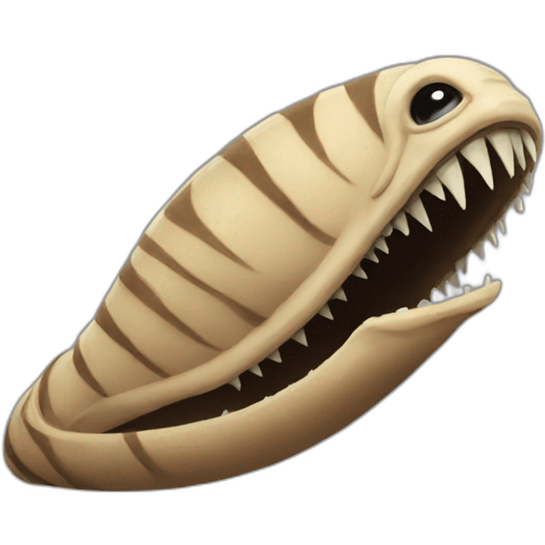 sandworm from dune it has no eyes and a circular mouth emoji