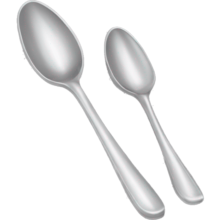 Bended silver spoon emoji