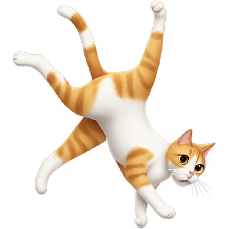 Cat doing handstand  emoji