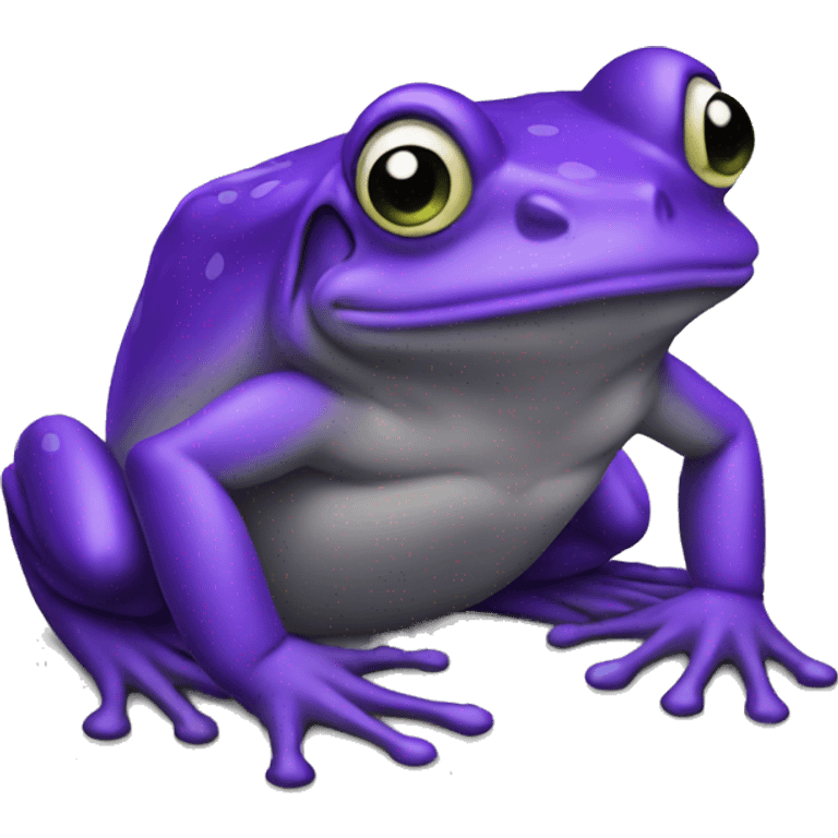 Purple frogs gray emoji