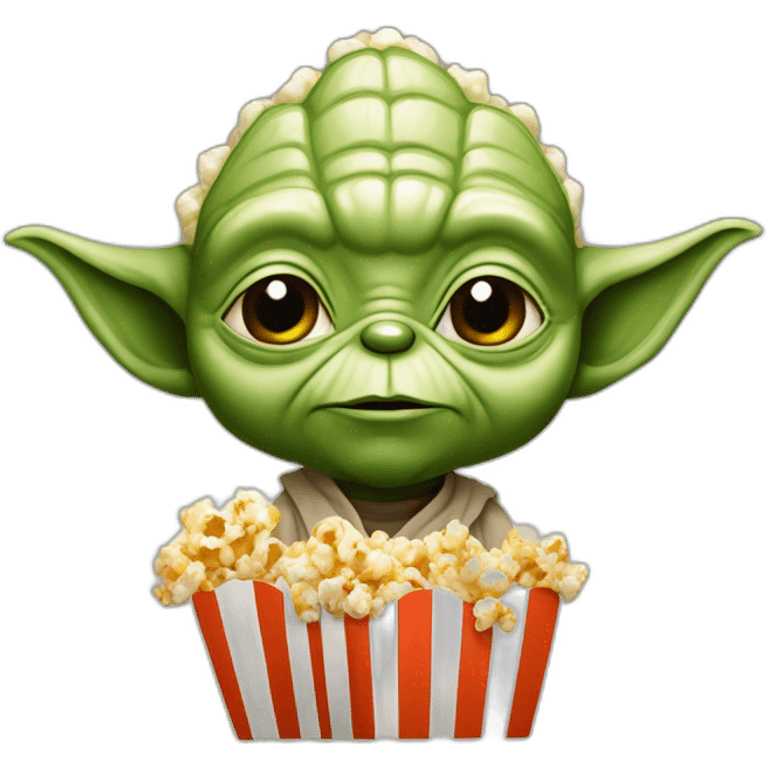 Yoda tiens bol popcorn emoji