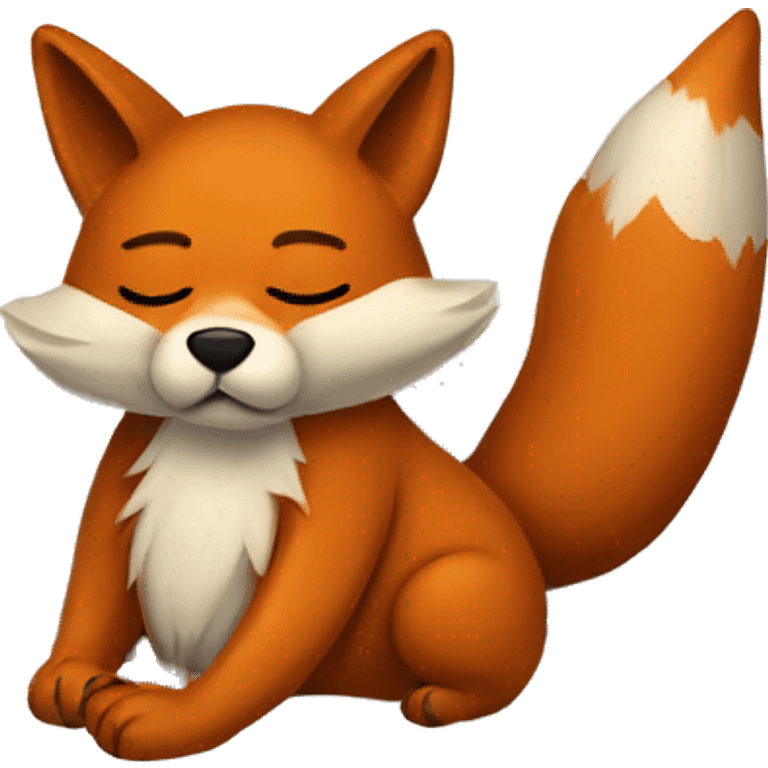 fox in bed having flu emoji