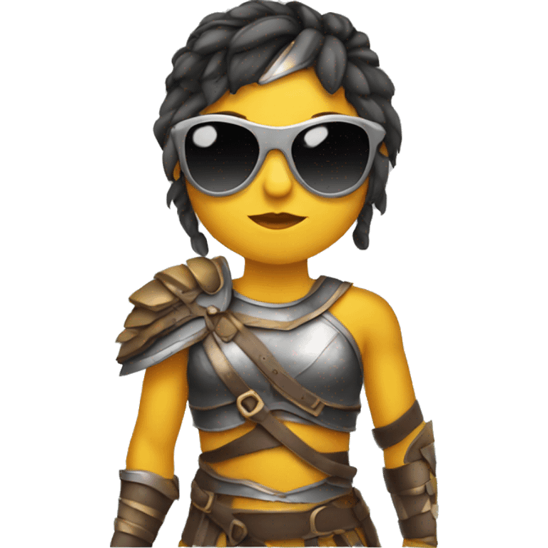 Girl gladiator with sunglasses  emoji