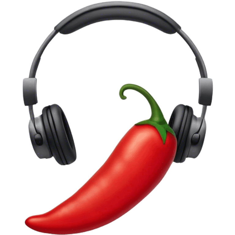 red chili pepper with headphones emoji