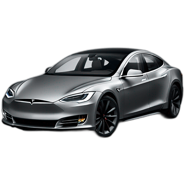 Tesla Model S plaid grey emoji