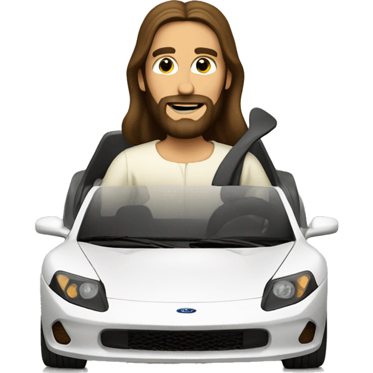 Jesus driving a ford emoji