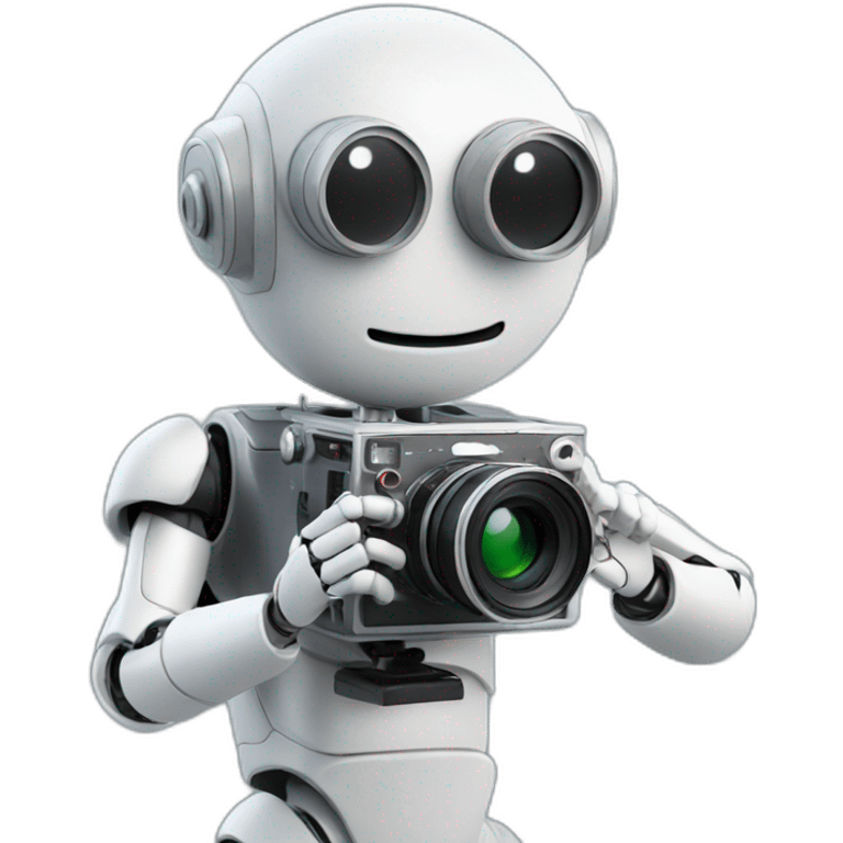 robot director holding a film camera emoji