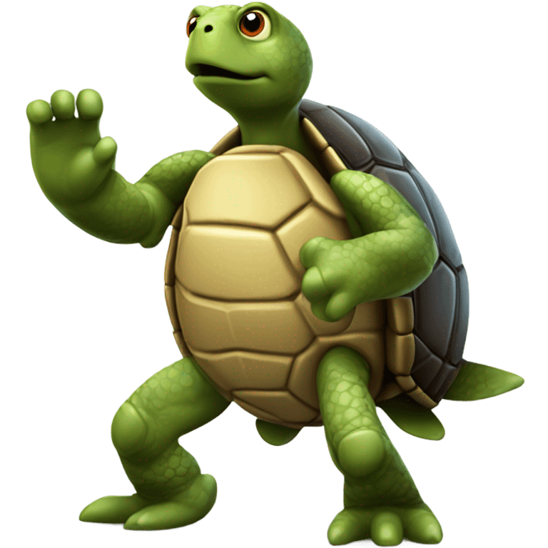  turtle throwing a football emoji