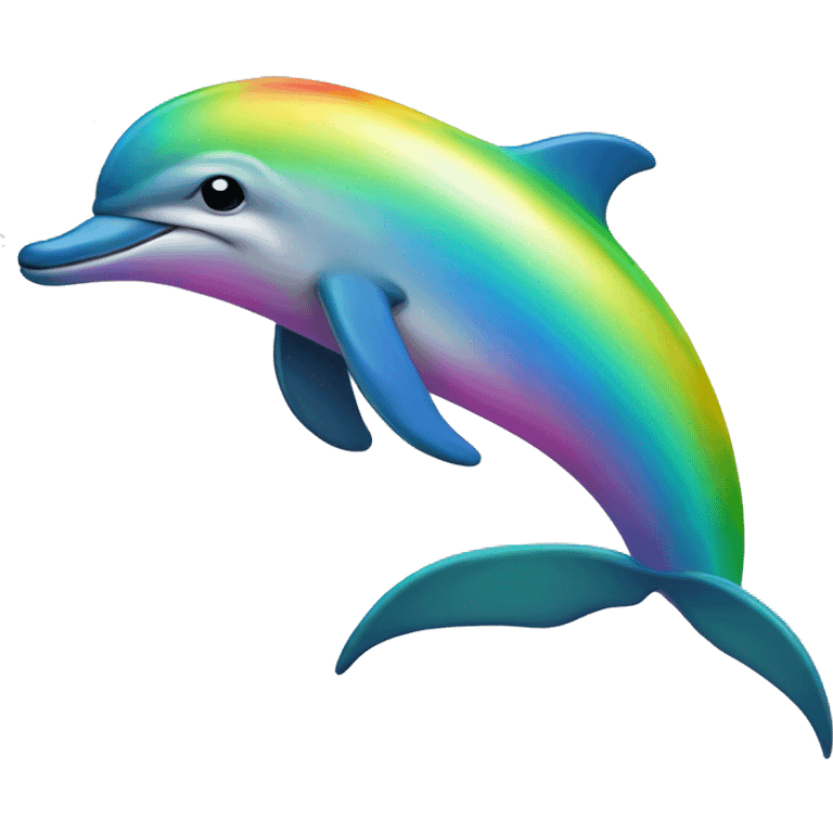 Beautiful rainbow dolphin emoji