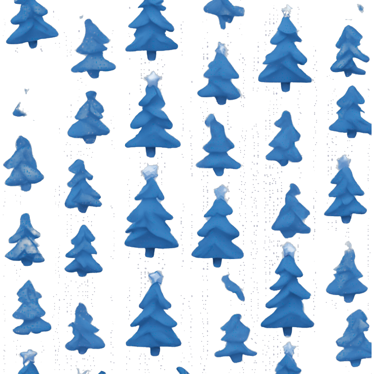 Blue Christmas tree emoji