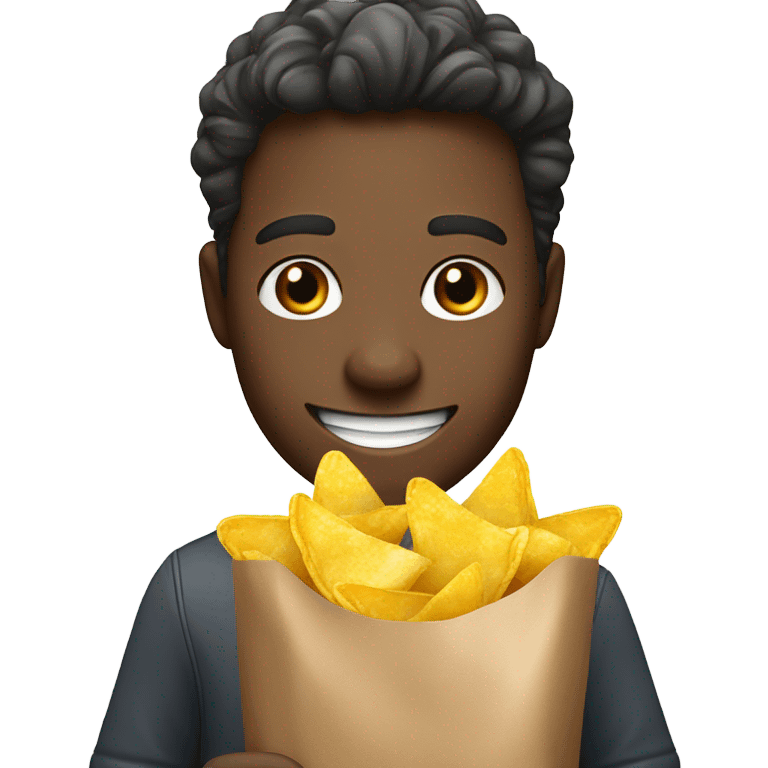 Eating chips emoji